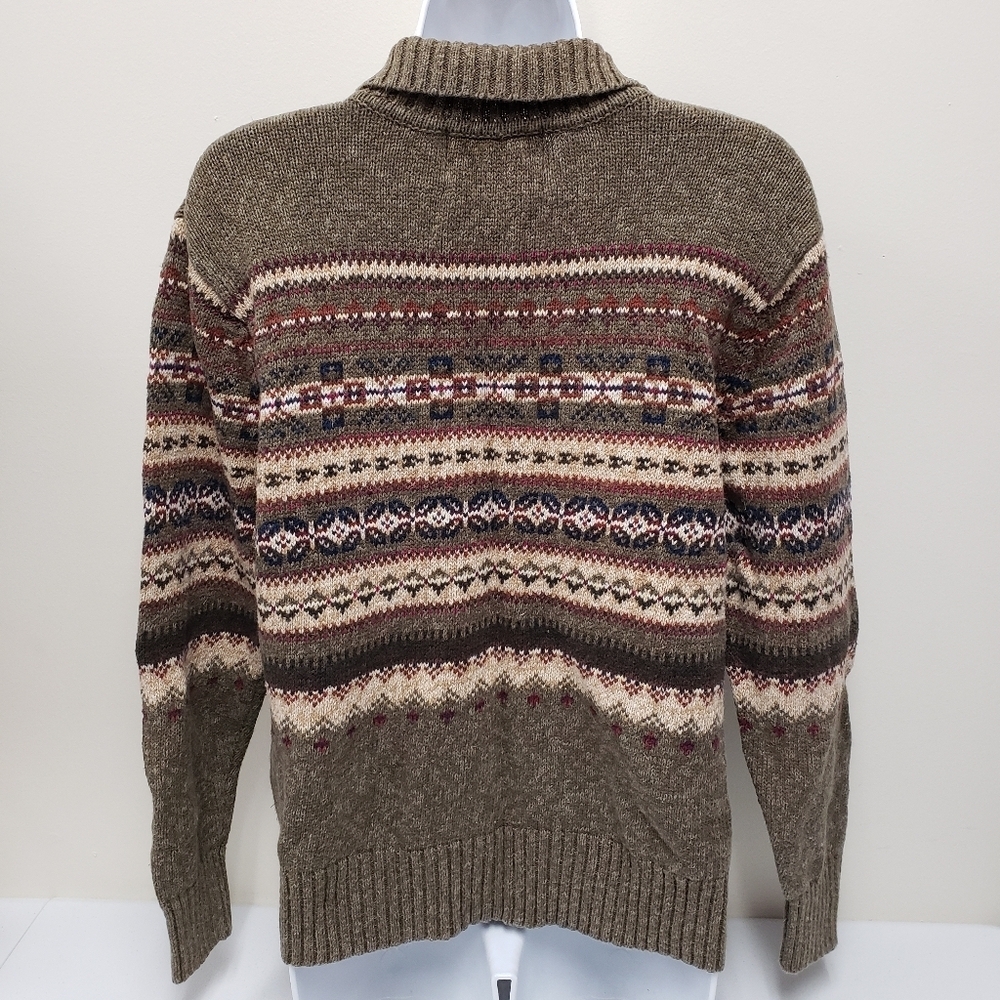 Tiara International Womens Full Zip Sweater Jacket Fair Isle Size Medium - Picture 3 of 8